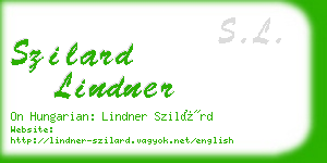szilard lindner business card